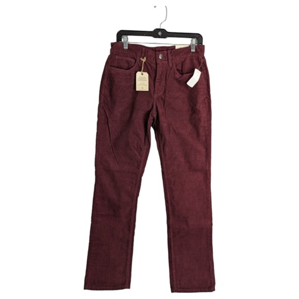 Brooks Brothers Red Fleece Maroon Cotton Stretch Slim Corduroy Pants Mens‎ 30x30